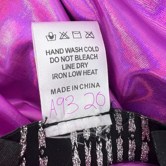 No vacancy dress, shiny metallic Shimmery Fuchsia Halter Ruched Mini lace up - Picture 13 of 13